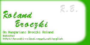 roland broczki business card